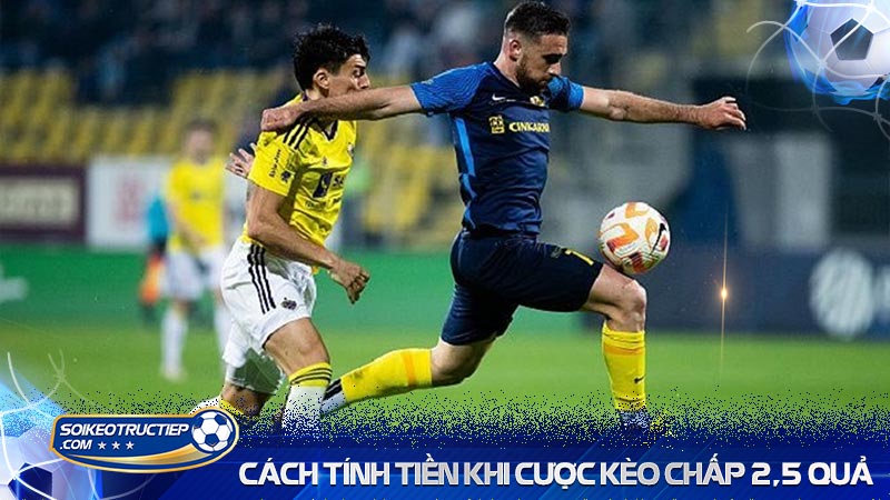 Cách tính tiền khi cược Kèo chấp 2.5 quả